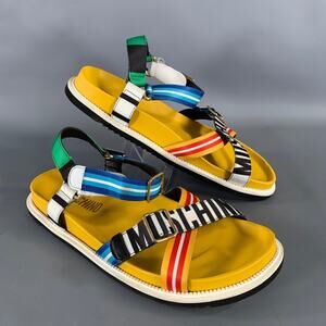 MOSCHINO Size 12 Multi-Color Geometric Sandals